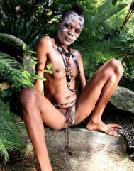 Meager African black pretty anus fucking and squirt