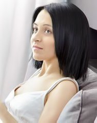 See her lover approach her and get her naked exposing these great titties looking like little cannons.
